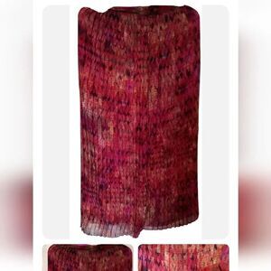Sabine Multicolored Lined Pleated Women's Skirt XS